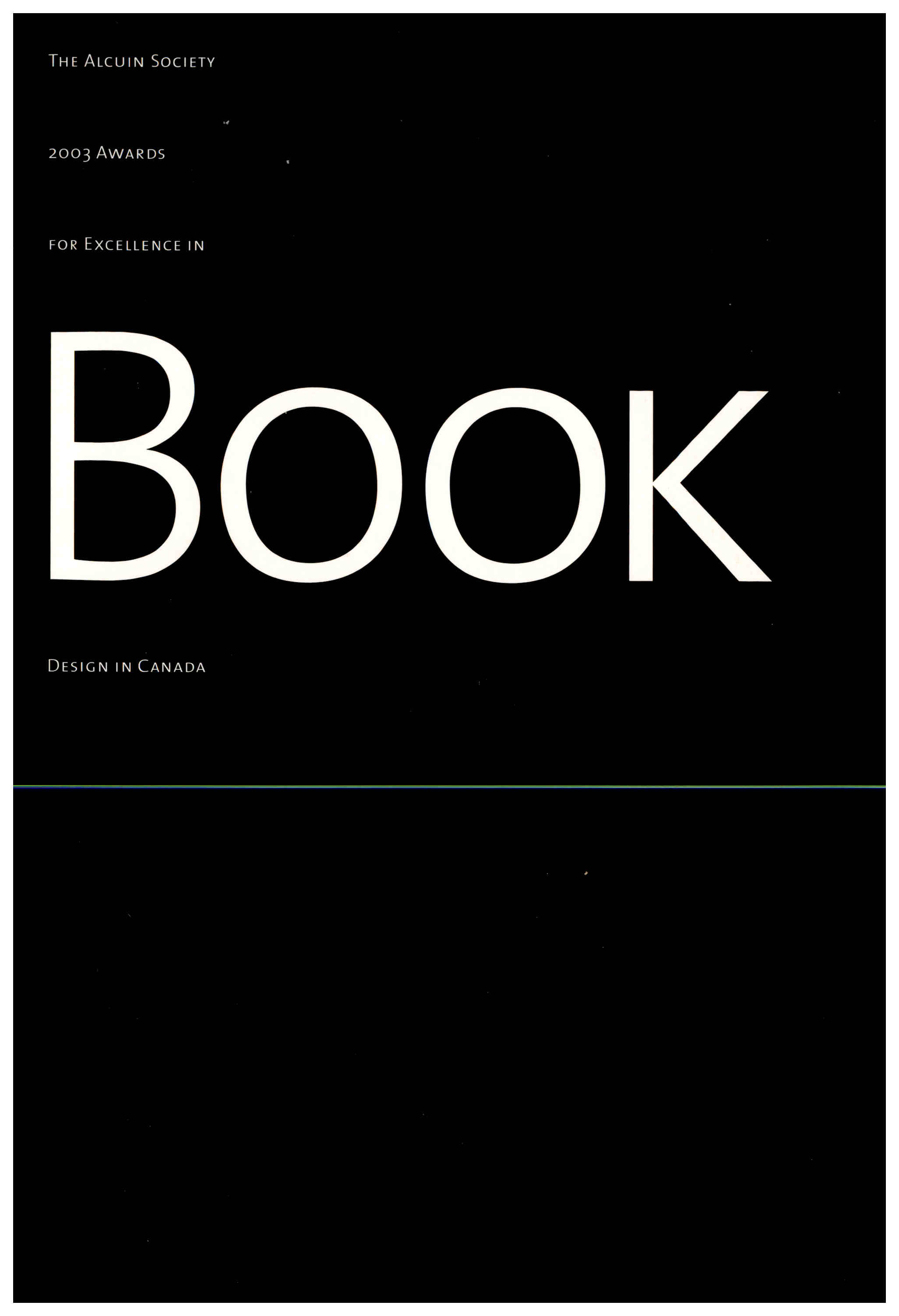 Cover page for 2003 Alcuin Award Winner Catalogue